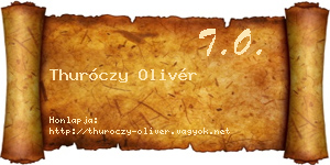 Thuróczy Olivér névjegykártya