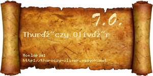 Thuróczy Olivér névjegykártya